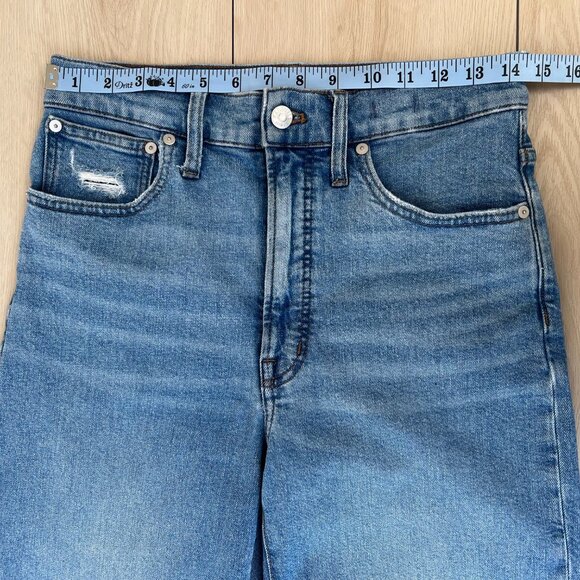 Madewell The Perfect Vintage Straight Crop Jean Montville Wash High Waisted (27) - Picture 8 of 16